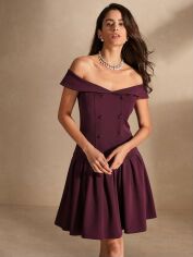 Акція на Плаття жіноче SHEIN GD-00115338 L Бордове від Rozetka