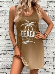 Акція на Плаття коротке літнє жіноче SHEIN GD-00115422 M Бежеве від Rozetka