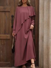 Акція на Плаття довге літнє жіноче SHEIN GD-00114175 L Мідне від Rozetka