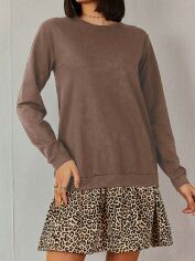 Акція на Плаття коротке осіннє жіноче SHEIN GD-00099467 M Коричневе від Rozetka