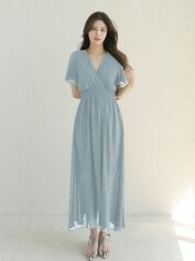 Акція на Плаття жіноче SHEIN GD-00113485 L Сіро-блакитне від Rozetka
