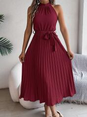 Акція на Плаття довге літнє жіноче SHEIN GD-00113831 L Бордове від Rozetka
