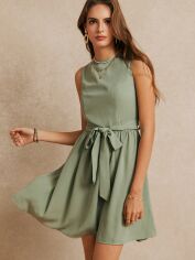 Акція на Плаття коротке літнє жіноче SHEIN GD-00115280 XS Сіро-зелене від Rozetka