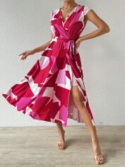 Акція на Плаття на запах міді літнє жіноче SHEIN GD-00114026 S Комбіноване від Rozetka