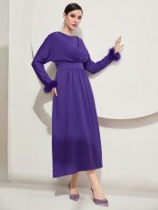 Акція на Плаття вечірнє міді літнє жіноче SHEIN GD-00113471 M Фіолетове від Rozetka