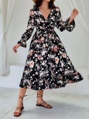 Акція на Плаття міді літнє жіноче SHEIN GD-00113486 XS Чорне від Rozetka