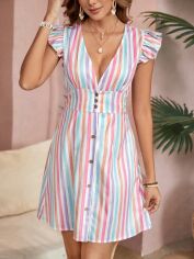 Акція на Плаття коротке літнє жіноче SHEIN GD-00115297 XS Комбіноване від Rozetka