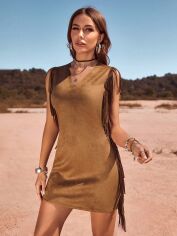 Акція на Плаття жіноче SHEIN GD-00115183 L Бежеве від Rozetka