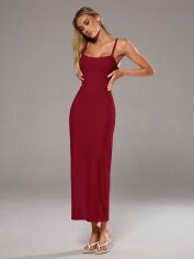 Акція на Плаття жіноче SHEIN GD-00113483 M Бордове від Rozetka