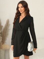 Акція на Плаття вечірнє коротке літнє жіноче SHEIN GD-00115342 S Чорне від Rozetka