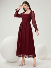 Акція на Плаття жіноче SHEIN GD-00113802 L Бордове від Rozetka