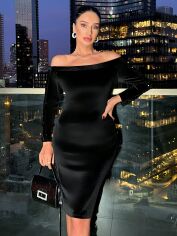 Акція на Плаття жіноче SHEIN GD-00115308 S Чорне від Rozetka