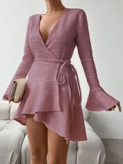 Акція на Плаття коротке літнє жіноче SHEIN GD-00102257 S Лілове від Rozetka