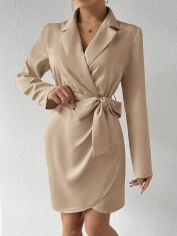Акція на Плаття коротке літнє жіноче SHEIN GD-00109144 S Світло-бежеве від Rozetka