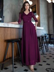 Акція на Плаття вечірнє довге літнє жіноче SHEIN GD-00107798 S Фіолетове від Rozetka
