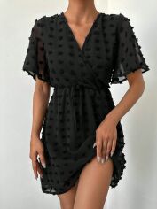 Акція на Плаття коротке літнє жіноче SHEIN GD-00100575 M Чорне від Rozetka