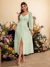 Акція на Плаття міді літнє жіноче SHEIN GD-00113736 M Світло-зелене від Rozetka