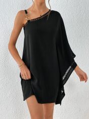 Акція на Плаття коротке літнє жіноче SHEIN GD-00105673 L Чорне від Rozetka