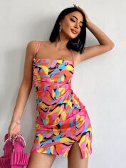Акція на Плаття коротке літнє жіноче SHEIN GD-00105706 M Комбіноване від Rozetka