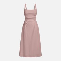 Акція на Плаття міді літнє жіноче SHEIN GD-00114126 S Світло-рожеве від Rozetka