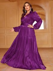Акція на Плаття вечірнє довге літнє жіноче SHEIN GD-00114707 2XL Пурпурове від Rozetka