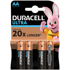 Акция на Батарейки DURACELL LR06 MN1500 Ultra 1x(3+1) (5004811) от Foxtrot
