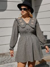 Акція на Плаття коротке літнє жіноче SHEIN GD-00115196 L Чорно-біле від Rozetka
