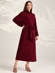 Акція на Плаття міді літнє жіноче SHEIN GD-00114070 S Бордове від Rozetka