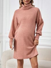 Акція на Плаття для вагітних коротке осіннє SHEIN GD-00102113 S Світло-рожеве від Rozetka