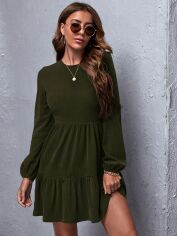 Акція на Плаття коротке літнє жіноче SHEIN GD-00115409 S Хакі від Rozetka