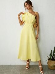 Акція на Плаття вечірнє довге літнє жіноче SHEIN GD-00113911 L Жовте від Rozetka