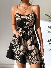 Акція на Плаття жіноче SHEIN GD-00115477 M Чорне від Rozetka