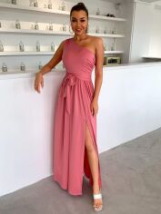 Акція на Плаття вечірнє довге літнє жіноче SHEIN GD-00113943 S Рожеве від Rozetka