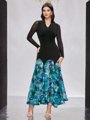 Акція на Плаття вечірнє міді осіннє жіноче SHEIN GD-00113428 S Комбіноване від Rozetka