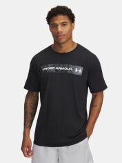 Акція на Футболка довга чоловіча Under Armour Ua Camo Chest Stripe Ss 1376830-002 XL Чорна від Rozetka
