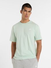 Акція на Футболка бавовняна довга чоловіча New Balance Sport Essentials Cotton MT41509CYS 2XL Світло-зелена від Rozetka