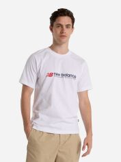 Акція на Футболка бавовняна довга чоловіча New Balance Professional Athletics MT51933WT M Біла від Rozetka