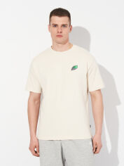 Акція на Футболка бавовняна довга чоловіча New Balance X Drake Cereal Room MT51972LIN 2XL Бежева від Rozetka