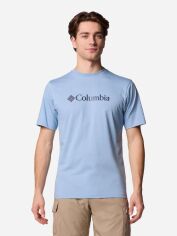 Акція на Футболка бавовняна довга чоловіча Columbia CSC Basic Logo™ 1680051CLB-431 S Блакитна від Rozetka