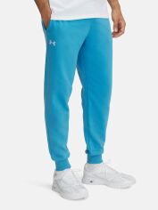 Акція на Спортивні штани утеплені чоловічі Under Armour Ua Rival Fleece Joggers 1379774-452 S Блакитні від Rozetka