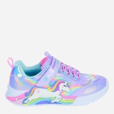 Акція на Дитячі з підсвіткою кросівки для дівчинки Skechers Unicorn Chaser 302298L-LVMT 33 Фіолетові від Rozetka