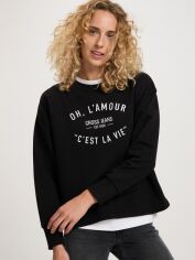 Акція на Світшот жіночий Cross Jeans 65426-020 XS Чорний від Rozetka