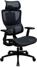 Акція на Крісло офісне ергономічне Rondi Titanium Multibuttons PL Black від Rozetka
