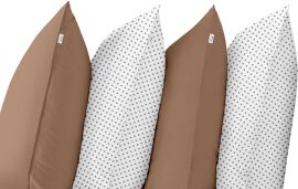 Акція на Набір наволочок Cosas Brown DotsWhite 2х40х60 + 2х50х70 (Set4Pillow_Brown_50_DotsWhite_40) від Rozetka