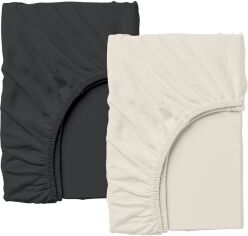 Акція на Набір Cosas Простирадло на резинці 90x200 2 шт Set_Beige_Black від Rozetka