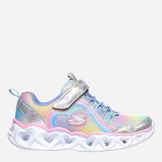 Акція на Дитячі з підсвіткою кросівки для дівчинки Skechers 302308L-SMLT 32 Сріблясті від Rozetka