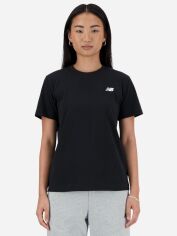 Акція на Футболка бавовняна довга жіноча New Balance Sport Essentials Jersey WT41509 XS Чорна від Rozetka