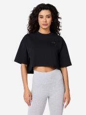 Акція на Футболка бавовняна оверсайз коротка жіноча New Balance Logo Relaxed WT43536 L Чорна від Rozetka