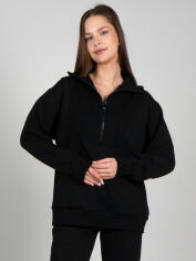 Акція на Толстовка на блискавці жіноча Elegante EL 2835/1 L Чорна від Rozetka