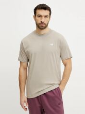 Акція на Футболка бавовняна довга чоловіча New Balance Sport Essentials Small Logo MT41509 M Бежева від Rozetka
